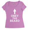 obey the beard funny Women's Triblend Scoop T-shirt