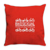 bikesexual i'll ride just about anything Throw Pillow