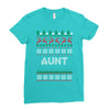 ugly christmas aunt Ladies Fitted T-Shirt