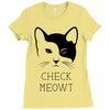 CHECK MEOWT Ladies Fitted T-Shirt