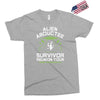 alien abductee survivor tour ufo nerd geek comic funny Exclusive T-shirt