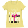 Reading Yoga Wine Balance Ladies Fitted T-Shirt