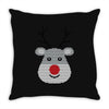 christmas reindeer rudolph Throw Pillow