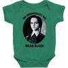 on wednesdays we wear black Baby Bodysuit