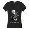 all you knead is love Women's V-Neck T-Shirt