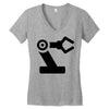 black robot Women's V-Neck T-Shirt
