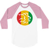 rasta lion head reggae dub step music dance 3/4 Sleeve Shirt
