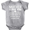 I Love You Mother Baby Bodysuit