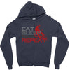 eat sleep bmx repeat Zipper Hoodie