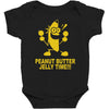 peanut butter jelly time banana Baby Bodysuit