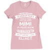 Super Cool Mimi Of A Freaking Awesome Granddaughter Ladies Fitted T-Shirt