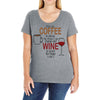give me cofee or wine Ladies Curvy T-Shirt