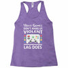 i love video games. Racerback Tank