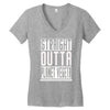straight outta planet vegeta Women's V-Neck T-Shirt
