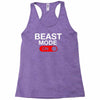 beast mode activated Racerback Tank