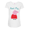 peppa pig aunt pig Maternity Scoop Neck T-shirt