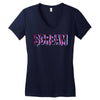 scream 3d Women's V-Neck T-Shirt