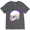 skull glitch V-Neck Tee