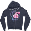 chicken permission1 Zipper Hoodie