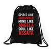 spirit, mind, soul pt Drawstring Bags