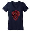 geometric skull Women's V-Neck T-Shirt