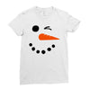 snowman face Ladies Fitted T-Shirt