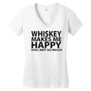 whiskey makes me happy you not so much Women's V-Neck T-Shirt