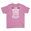 super power i turn wood funnz slogan mz power Youth Tee