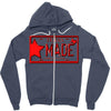 texas made lone star license plate Zipper Hoodie