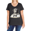 Laika The Space Dog Ladies Curvy T-Shirt