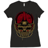 american football skull Ladies Fitted T-Shirt