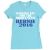 bernie sanders kicking ass for middle class president Ladies Fitted T-Shirt
