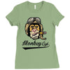 monkey cafe pilote Ladies Fitted T-Shirt