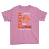 I Wear Peach For Uterine Cancer Awareness Youth Tee