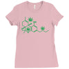 thc pot leaf molecule Ladies Fitted T-Shirt