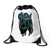 polygonal owl Drawstring Bags