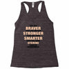 Braver Stronger Smarter Uterine Cancer Awareness Racerback Tank