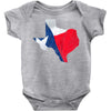 Eroded Texas Map With Flag Baby Bodysuit