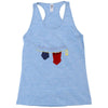 143. my wife sunning her clothes 039 Racerback Tank
