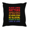 black lives matters, women's rights are human rights Throw Pillow