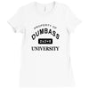 dumbass university t shirt school party funny tee Ladies Fitted T-Shirt