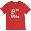 i still mis my ex but my aim is improving V-Neck Tee