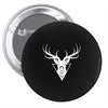 deer head vector white logo Pin-back button
