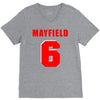 baker mayfield new jersey number V-Neck Tee