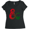 dungeons dragons logo Women's Triblend Scoop T-shirt
