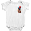 realistic human heart Baby Bodysuit