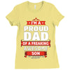 proud dad son Ladies Fitted T-Shirt