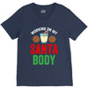 working on my santa body V-Neck Tee