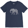 elephant filled pattern cool V-Neck Tee