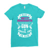 I Have A Pretty Granddaughter Gun A Shovel And An Alibi Ladies Fitted T-Shirt